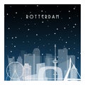 Winter night in Rotterdam.