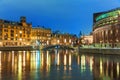 Winter night scenery of Stockholm, Sweden Royalty Free Stock Photo