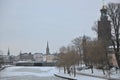 winter Norway Oslo snow frozen sea cold before christmas Royalty Free Stock Photo