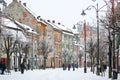 Winter in old town Sibiu, Romania