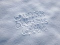 Winter Olympic Games - Writing In the Snow