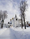 Winter in orthodox monastery