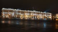 Winter Palace by night Royalty Free Stock Photo