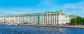 Winter Palace State Hermitage museum and Neva river, Saint Petersburg, Russia Royalty Free Stock Photo