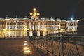 Winter Palace (Hermitage) Saint Petersburg city by night Royalty Free Stock Photo