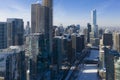 Winter panorama of Chicago Royalty Free Stock Photo