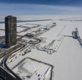 Winter panorama of Chicago Royalty Free Stock Photo
