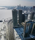 Winter panorama of Chicago Royalty Free Stock Photo