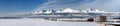 Winter panorama of high tatry mountains Royalty Free Stock Photo