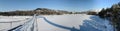 Winter panorama of the Katun River