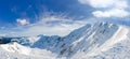 Winter panorama of Low Tatras mountains, Slovakia