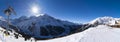 Winter panorama moutain view III Royalty Free Stock Photo