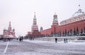 Winter panorama of the Red Square in Moscow