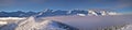 Winter panoramic view of west Tatra mountain. Wolowiec peak