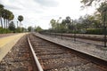 WINTER PARK, FLORIDA, USA - January 2, 2022: View of the Downtown Train Rail Photo image