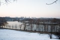 Winter in the park, Parcul Tineretului in Bucharest Royalty Free Stock Photo