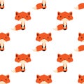 Winter pattern with fox