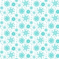 Winter pattern with various falling snowflakes Royalty Free Stock Photo