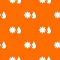 Winter pattern vector orange Royalty Free Stock Photo