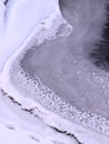 Winter patterns on the water, beautiful landscape Royalty Free Stock Photo