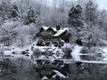 Snowy cabin