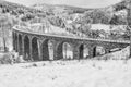 Winter photo of the Novinsky viaduct from Krystof valley