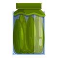 Winter pickles icon, cartoon style