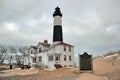 Winter picture of Big Sable Point Lighthouse Royalty Free Stock Photo