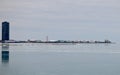 Winter Picture of Harbor Point Tower and Navy Pier Royalty Free Stock Photo