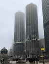 Chicago Landmarks on a Fogging Morning #5 Royalty Free Stock Photo