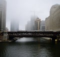 Chicago Landmarks on a Foggey Morning #6 Royalty Free Stock Photo