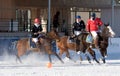 Winter polo match Royalty Free Stock Photo