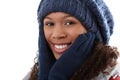 Winter portrait of attractive ethnic woman