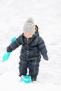 Winter portrait of toddler boy Royalty Free Stock Photo