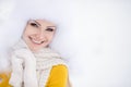 Winter portrait of a very beautiful woman Royalty Free Stock Photo