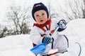 Winter portrait of young boy Royalty Free Stock Photo