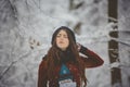 Winter portrait of young girl Royalty Free Stock Photo