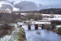 Winter at postbridge dartmoor devon uk