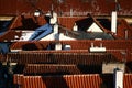 Winter Prague roofs detail Royalty Free Stock Photo