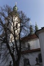 Sunny winter Prague Strahov Monastery, Czech Republic Royalty Free Stock Photo