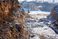 Winter quarry Royalty Free Stock Photo