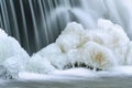 Winter Rabbit River Cascade Framed by Ice Royalty Free Stock Photo