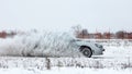 Winter Rally. Subaru Impreza wrx. Royalty Free Stock Photo