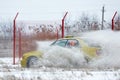 Winter Rally. Subaru Impreza wrx. Rostov-on-Don, Russia Royalty Free Stock Photo