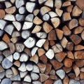 Winter readiness Firewood stacked and prepared for the upcoming season Royalty Free Stock Photo