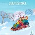 Winter Recreation Illustration Royalty Free Stock Photo