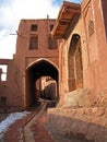 Winter in red village of Abyaneh Royalty Free Stock Photo