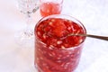 Winter red-white pomegranate-grapefruit jelly