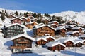 Winter resort in Swiss Alps - Bettmeralp, Switzerland Royalty Free Stock Photo