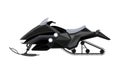 Winter ride on snowmobile. Motor sled, vehicle for extreme travelling on snow and ice, winter recreation. Vector flat